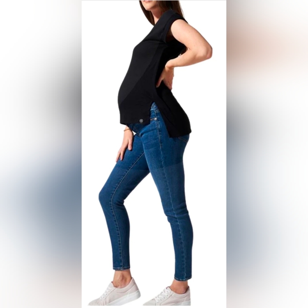 BLANQI Maternity Belly Support Skinny Jeans Medium Wash Size 14